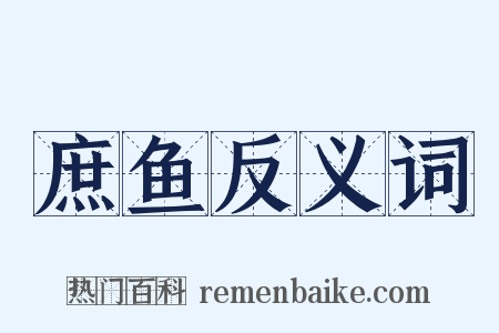 庶鱼反义词是什么意思的图片